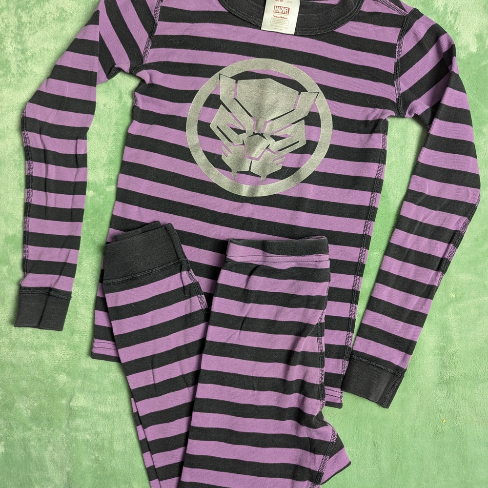 Hanna Andersson Marvel Black Panther Organic Cotton Pajama Set Children's 8